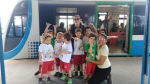 Crianças do GIV Matutino conheceram com os próprios olhos um dos trens que circulam na Região Metropolitana de Natal